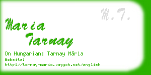 maria tarnay business card